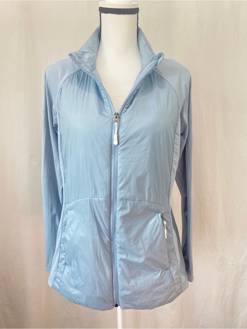 KYODAN Outdoor reflective Nylon Full Zip jacket Packable Light blue Size Large